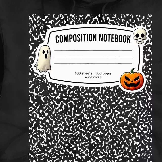 Composition Notebook Costume Adult Halloween For Teachers Tie Dye Hoodie