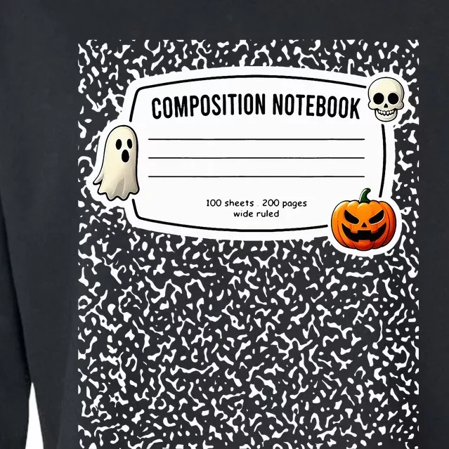 Composition Notebook Costume Adult Halloween For Teachers Cropped Pullover Crew