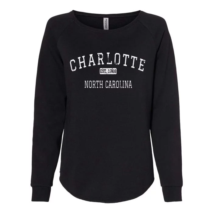 Charlotte North Carolina NC Vintage Womens California Wash Sweatshirt