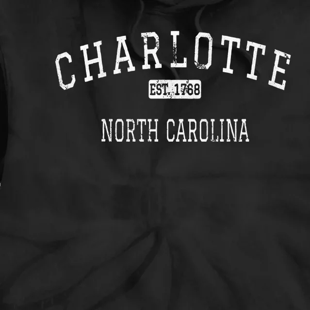 Charlotte North Carolina NC Vintage Tie Dye Hoodie