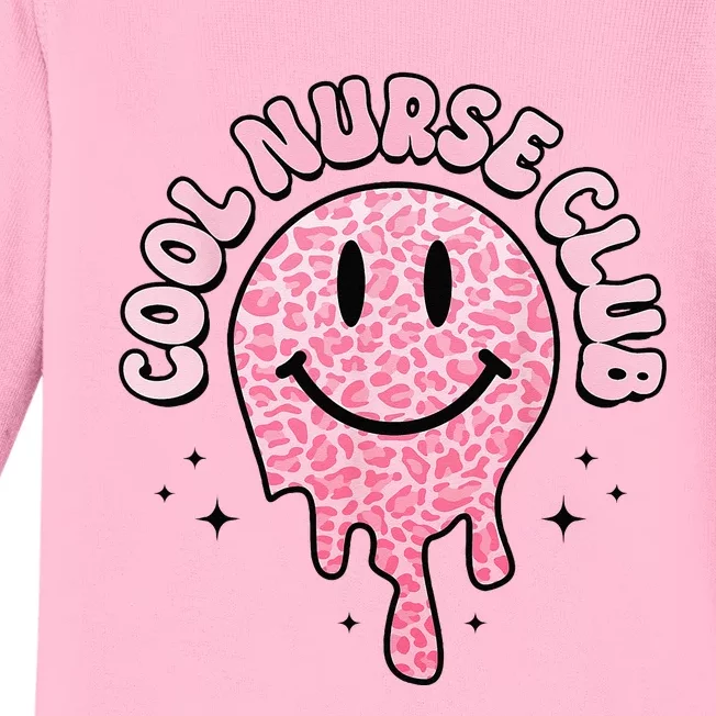 Cool Nurse Club Healthcare Worker Nurse Life Groovy Retro Baby Long Sleeve Bodysuit