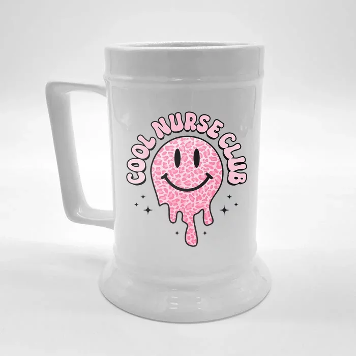 Cool Nurse Club Healthcare Worker Nurse Life Groovy Retro Front & Back Beer Stein