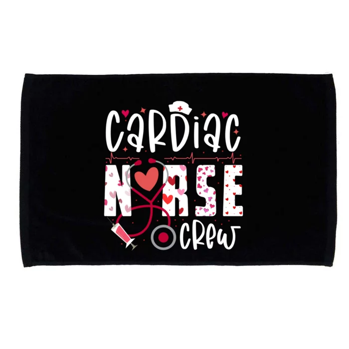 Cardiac Nurse Crew Heart Stethoscope Valentine's Day Nurse Cool Gift Microfiber Hand Towel