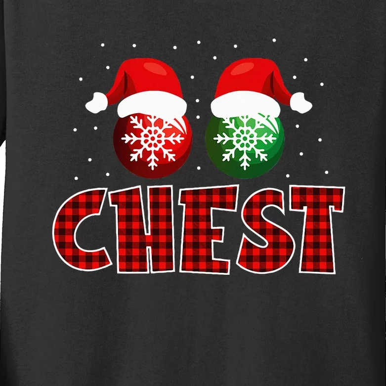 Chest Nuts Christmas Matching Couples Chestnuts Kids Long Sleeve Shirt