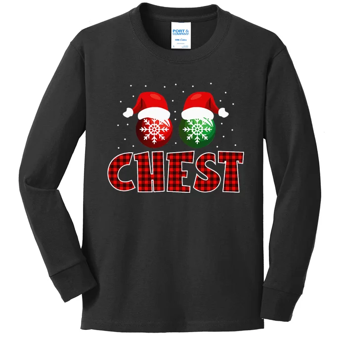 Chest Nuts Christmas Matching Couples Chestnuts Kids Long Sleeve Shirt