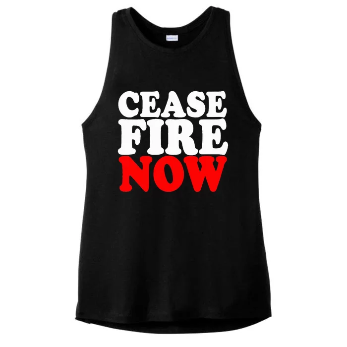 Ceasefire NOW Ladies Tri-Blend Wicking Tank