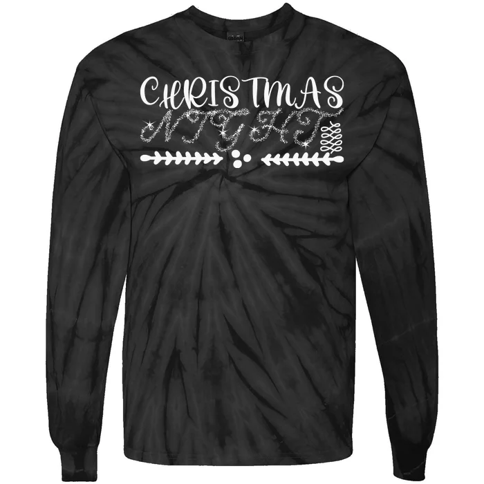 Christmas Night Tie-Dye Long Sleeve Shirt