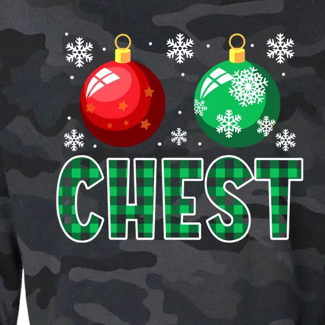 Chest Nuts Christmas Matching Couple Chestnuts Cropped Pullover Crew