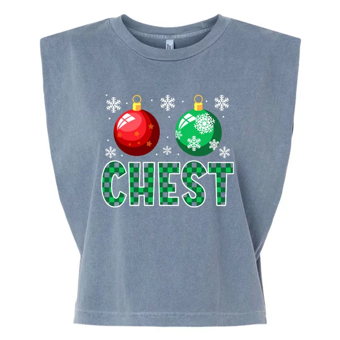 Chest Nuts Christmas Matching Couple Chestnuts Garment-Dyed Women's Muscle Tee