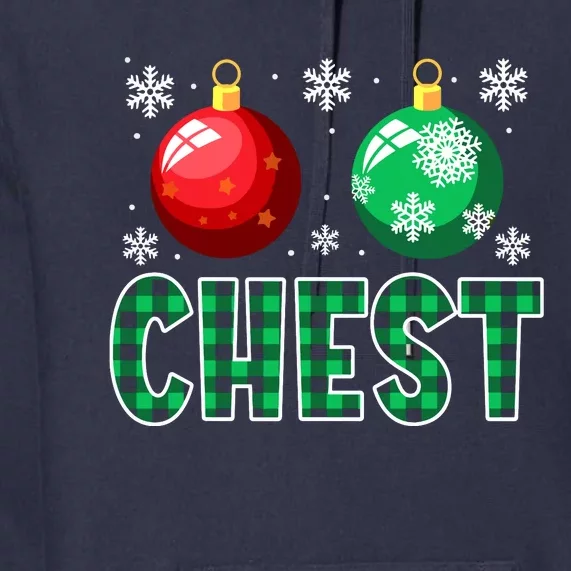 Chest Nuts Christmas Matching Couple Chestnuts Premium Hoodie