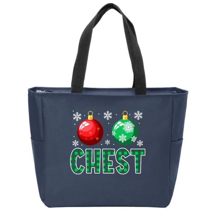 Chest Nuts Christmas Matching Couple Chestnuts Zip Tote Bag