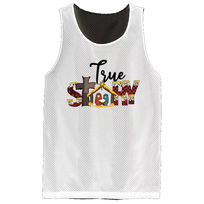 Christmas Nativity Christian Women True Story Mesh Reversible Basketball Jersey Tank