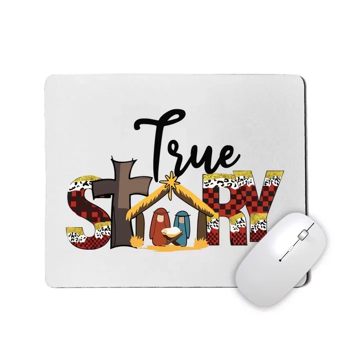 Christmas Nativity Christian Women True Story Mousepad