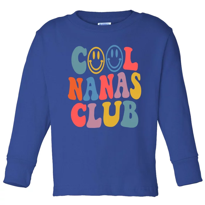 Cool Nanas Club Cool Grandma Promoted To Grandma Gift Toddler Long Sleeve Shirt