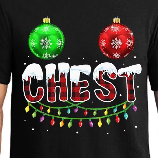 Chest Nuts Christmas Funny Matching Couple Chestnuts Pajama Set