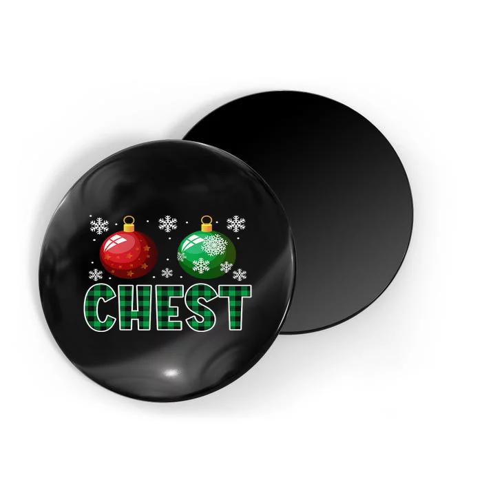 Chest Nuts Christmas Matching Couple Plaid Graphic Chestnuts Magnet