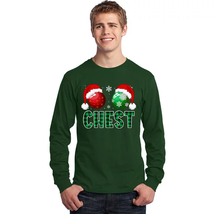 Chest Nuts Christmas Funny Matching Couple Chestnuts Tall Long Sleeve T-Shirt