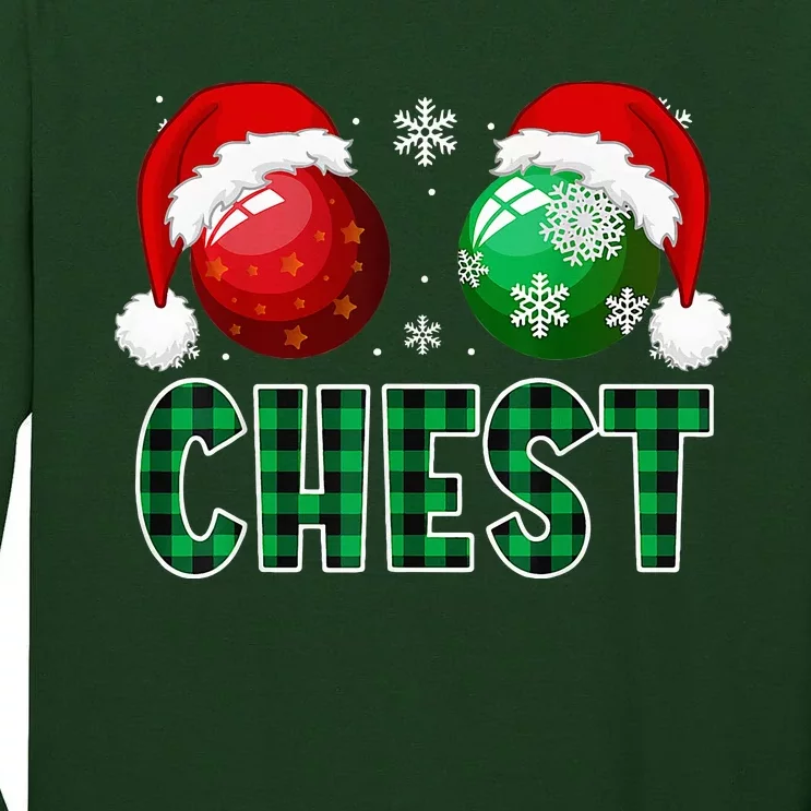 Chest Nuts Christmas Funny Matching Couple Chestnuts Tall Long Sleeve T-Shirt