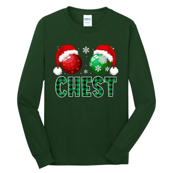 Chest Nuts Christmas Funny Matching Couple Chestnuts Tall Long Sleeve T-Shirt