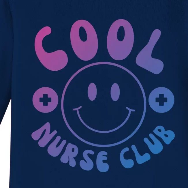 Cute Nurse Cool Nurse Club Groovy Nurse Week Gift Baby Long Sleeve Bodysuit