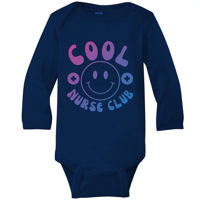 Cute Nurse Cool Nurse Club Groovy Nurse Week Gift Baby Long Sleeve Bodysuit