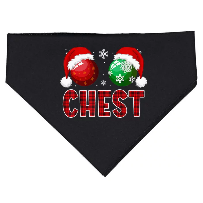 Chest Nuts Christmas Funny Matching Couple Chestnuts USA-Made Doggie Bandana