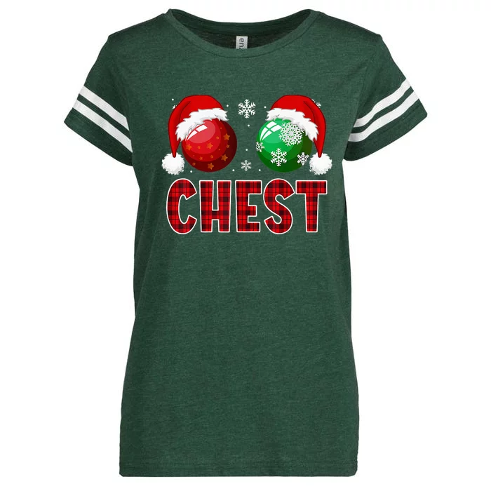 Chest Nuts Christmas Funny Matching Couple Chestnuts Enza Ladies Jersey Football T-Shirt