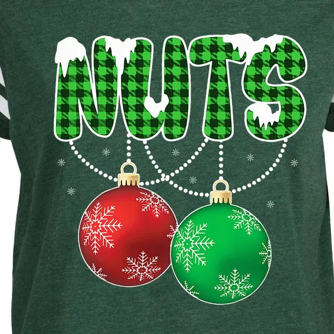 Chest Nuts Christmas Matching Couple Chestnuts Enza Ladies Jersey Football T-Shirt