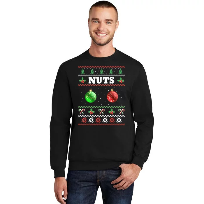 Chest Nuts Christmas  Ugly Matching Couple Chestnuts Tall Sweatshirt