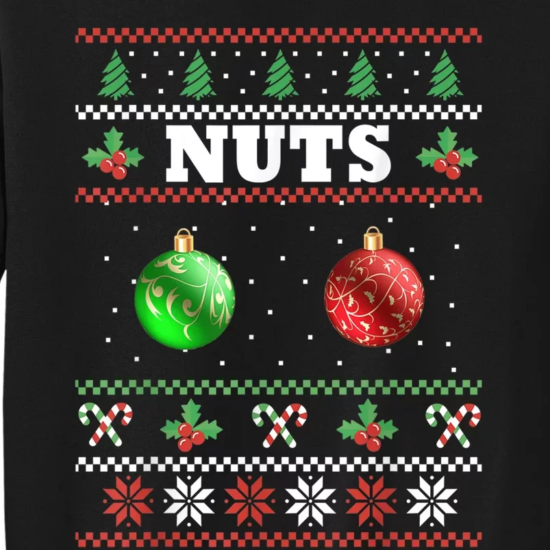 Chest Nuts Christmas  Ugly Matching Couple Chestnuts Tall Sweatshirt