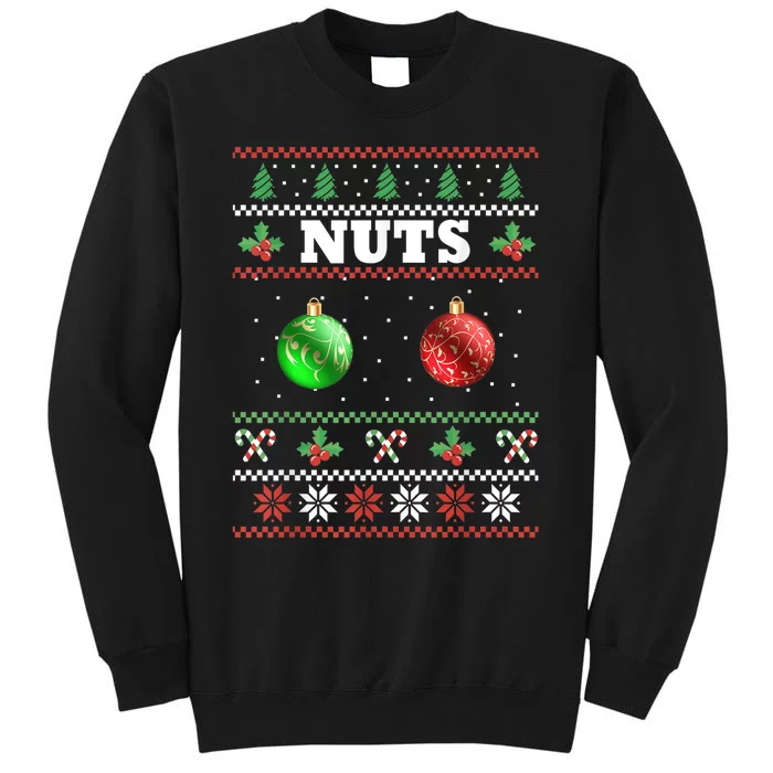 Chest Nuts Christmas  Ugly Matching Couple Chestnuts Tall Sweatshirt