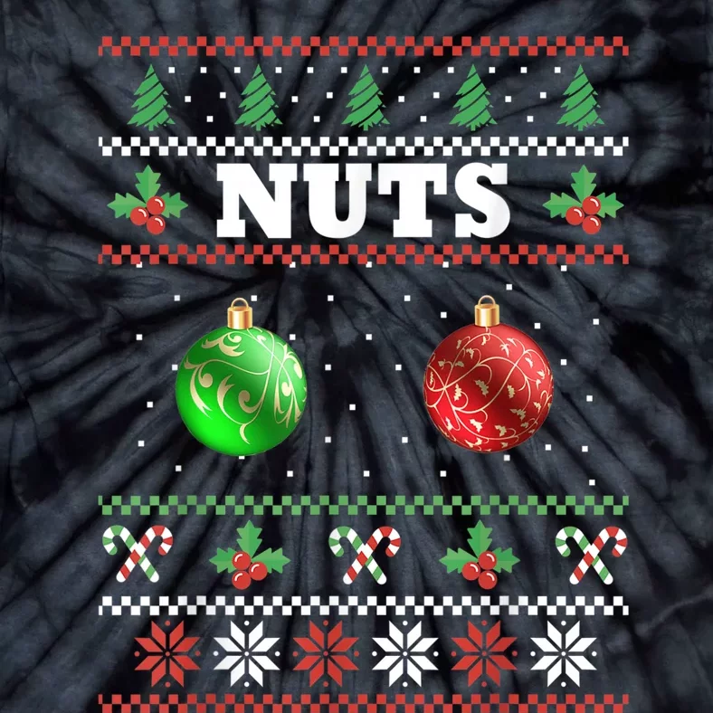 Chest Nuts Christmas  Ugly Matching Couple Chestnuts Tie-Dye T-Shirt