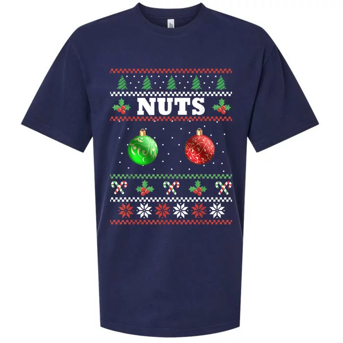 Chest Nuts Christmas  Ugly Matching Couple Chestnuts Sueded Cloud Jersey T-Shirt