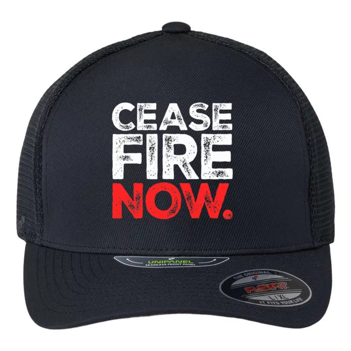 Ceasefire NOW Flexfit Unipanel Trucker Cap