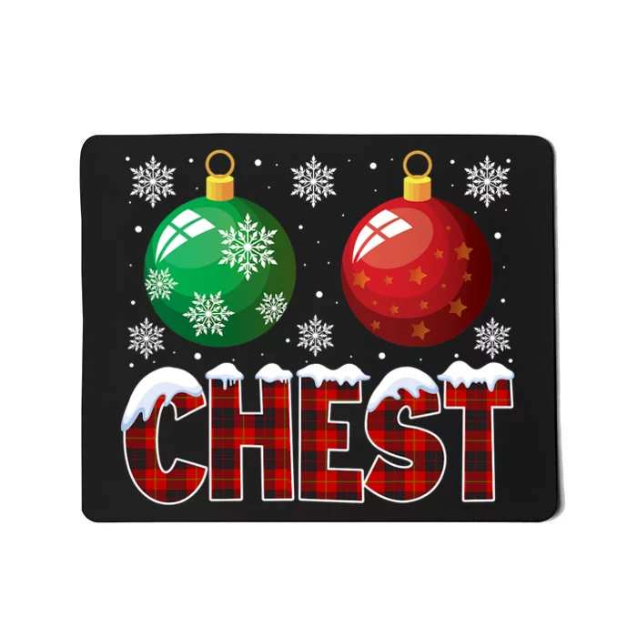 Chest Nuts Christmas Shirt Funny Matching Couple Chestnuts Mousepad