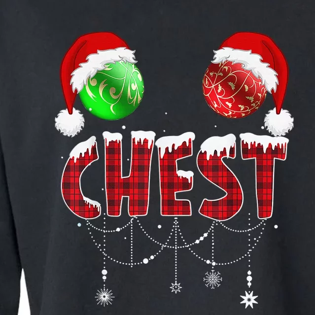 Chest Nuts Christmas Shirt Funny Matching Couple Chestnuts Cropped Pullover Crew