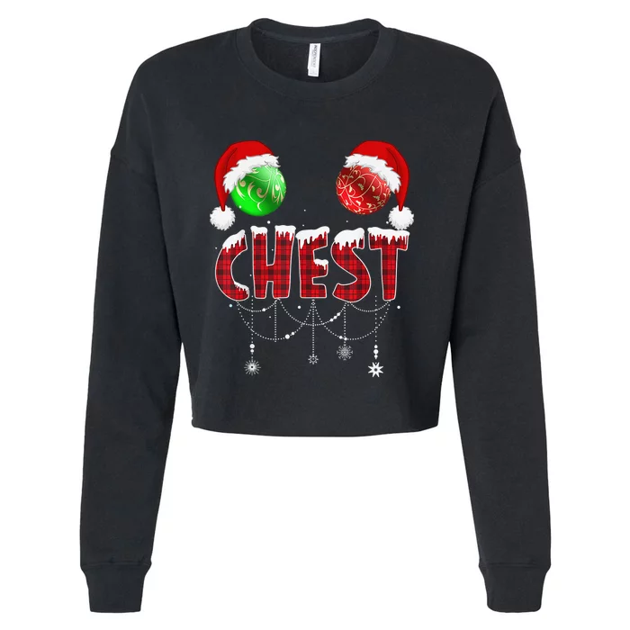 Chest Nuts Christmas Shirt Funny Matching Couple Chestnuts Cropped Pullover Crew