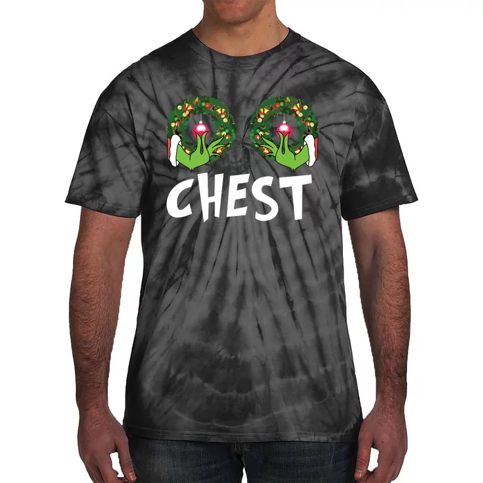 Chest Nuts Christmas Shirts Funny Matching Couple Chest Nuts Tie-Dye T-Shirt