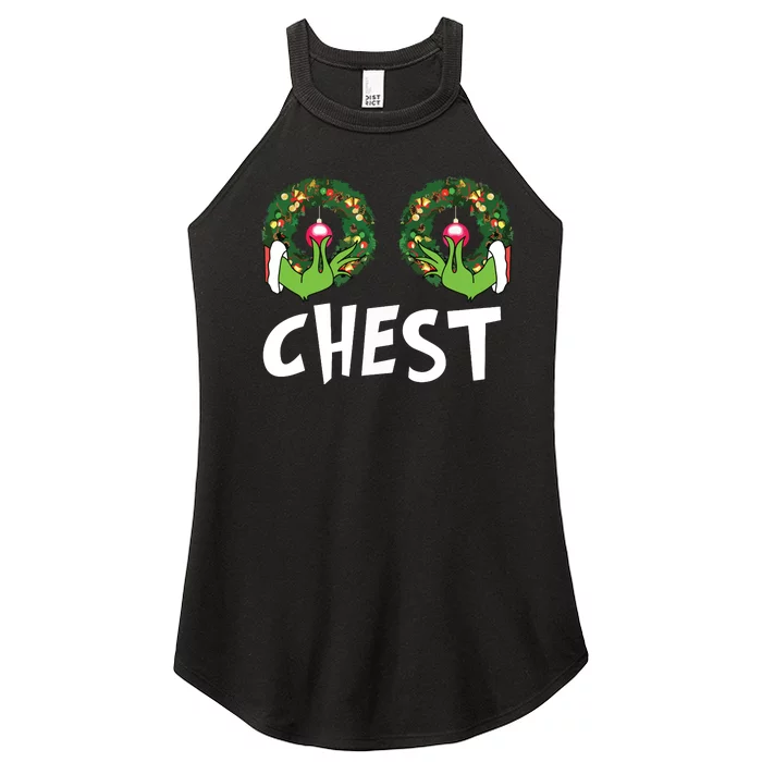 Chest Nuts Christmas Shirts Funny Matching Couple Chest Nuts Women’s Perfect Tri Rocker Tank