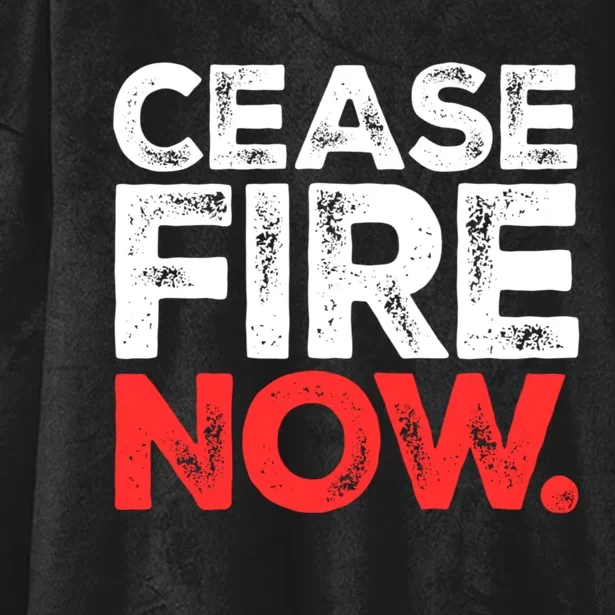 Ceasefire Now Hooded Wearable Blanket