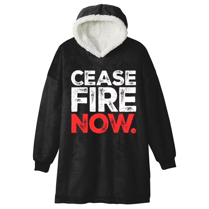 Ceasefire Now Hooded Wearable Blanket