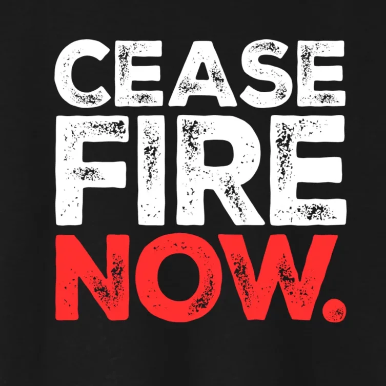 Ceasefire Now Women's Crop Top Tee