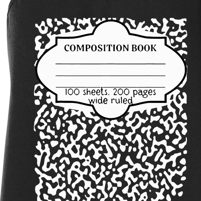 Composition Notebook Costume Matching Group Halloween Women's Racerback Tank