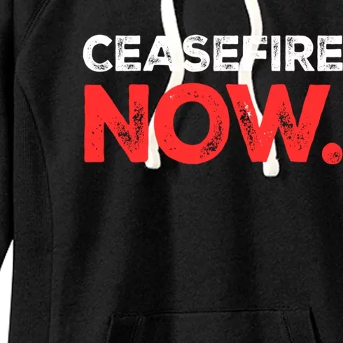 Ceasefire Now Women's Fleece Hoodie