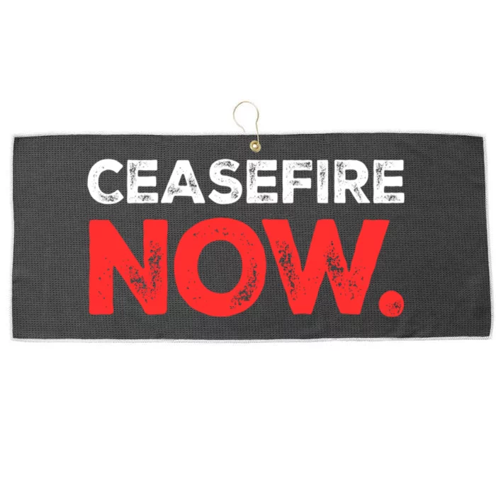 Ceasefire Now Large Microfiber Waffle Golf Towel