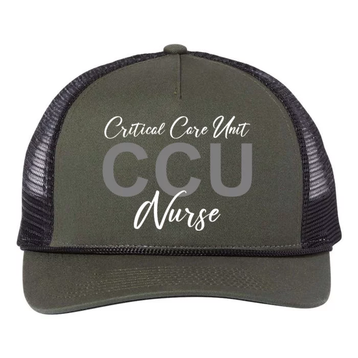 CCU Nurse Critical Care Unit Nursing Retro Rope Trucker Hat Cap