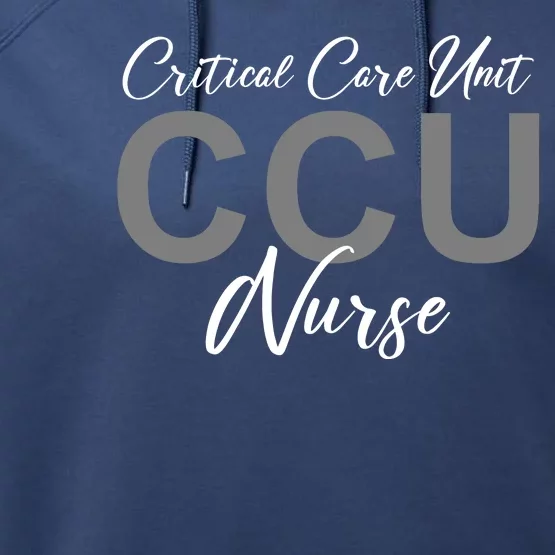 CCU Nurse Critical Care Unit Nursing Performance Fleece Hoodie