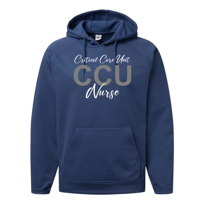 CCU Nurse Critical Care Unit Nursing Performance Fleece Hoodie