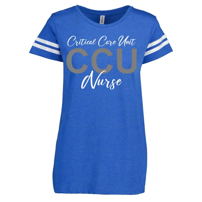 CCU Nurse Critical Care Unit Nursing Enza Ladies Jersey Football T-Shirt