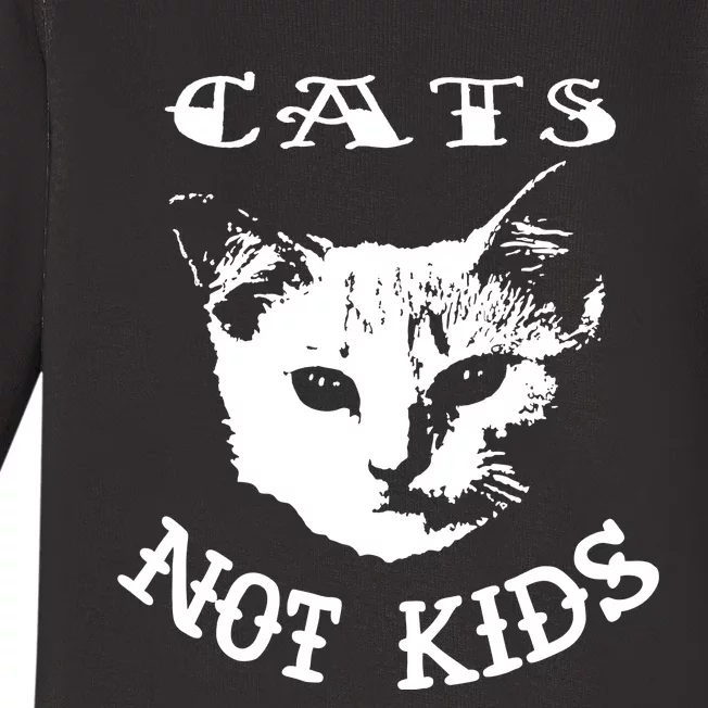 Cats Not Children Baby Long Sleeve Bodysuit